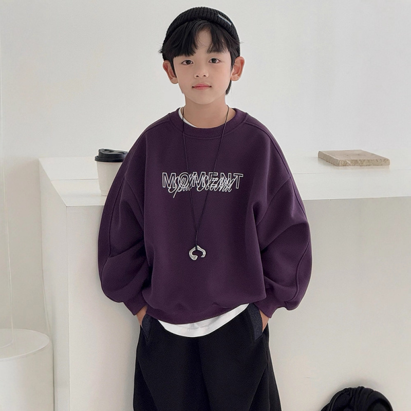 男童卫衣冬季秋冬新款中大童装冬装潮男孩儿童加绒一体绒上衣