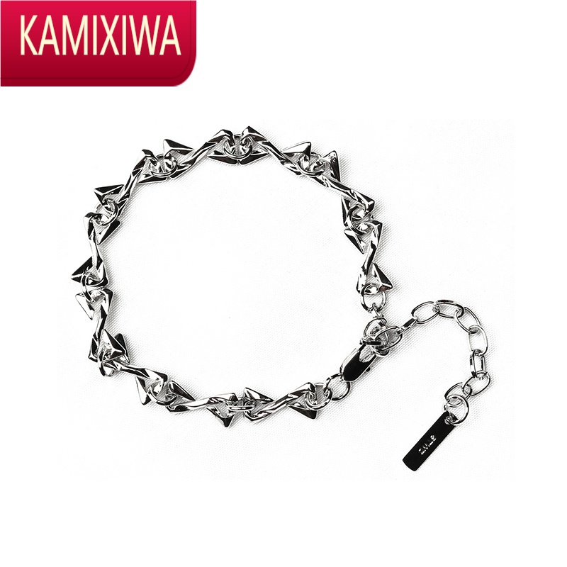 kamixiwaiamthewinner 刘耀文情侣手链女ins潮牌小众设计感古巴链男