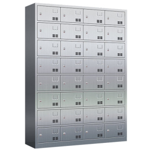 攸形不锈钢餐盘柜32门钥匙款1350*400*1800mm台