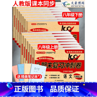 [正版]2024新八年级上册试卷测试卷全套人教版100分期末复习冲刺卷子初中初二八年级下试卷数学语文英语物理道德与法治历