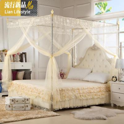 新款1.5米蚊帐1.2公主风网红支架1.8m床双人家用学生宿舍加厚加密 三维工匠