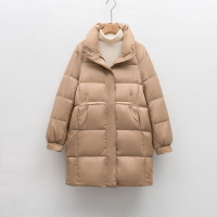 90绒冬季中长款保暖宽松加厚鸭绒保暖羽绒服外套