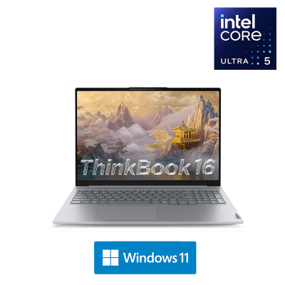 ThinkPad ThinkBook 16 09CD 2025款16英寸大屏学生游戏娱乐商务办公笔记本电脑 2.5K高色域屏 UItra5-225H 16G内存 1TB固态