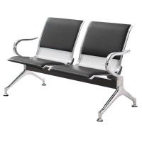 锦北钢制排椅机场椅加固加厚医院长椅候诊椅连排输液等候椅B款双皮面