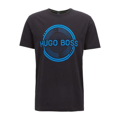 HUGO BOSS休闲棉质印花短袖T恤圆领百搭男装