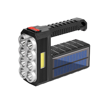 苏识 8灯带太阳能充电 手电筒 (计价单位:个) 黑