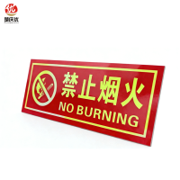 楚庆优 消防标牌禁止烟火 13.5*36cm 个