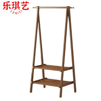 乐琪艺 衣帽架 茶色 60*46*145cm 双层 个