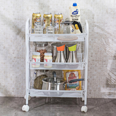 家时光 小推车置物架落地带轮可移动架子多层收纳