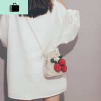 手工编织包包女2020新款潮可爱百搭斜挎包ins学生森系文艺水桶包NEW LAKE女士单肩包