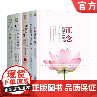 正版套装 卡巴金心理学作品集套装全5册 正念+多舛的生命+穿越抑郁的正念之道+正念父母心+觉醒 正念减压心灵疗愈心理