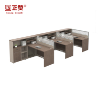 正赞 办公桌电脑桌屏风桌三人位 1500*4200*1100mm