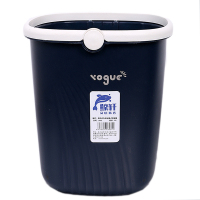 鲸轩 J602 26.5*27.5*20.5cm 12L 简约正方形压圈式垃圾桶(计价单位:个)蓝色