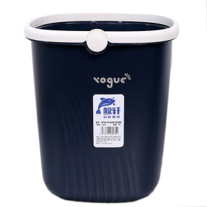 鲸轩 J602 26.5*27.5*20.5cm 12L 简约正方形压圈式垃圾桶(计价单位:个)蓝色