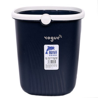 鲸轩 J602 26.5*27.5*20.5cm 12L 简约正方形压圈式垃圾桶(计价单位:个)蓝色