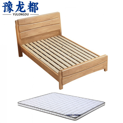 豫龙都 实木床+床垫 1.8m 套