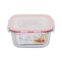 茶花 晶格正方形玻璃保鲜盒500 500/个