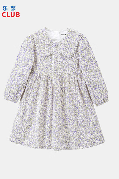 [1件3折]铅笔俱乐部童装2025秋装新款女童连衣裙儿童灯芯绒中大童小碎花裙子