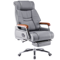 戴劲 老板椅升降座椅电脑椅可躺办公椅旋转商务椅 小牛皮+搁脚按摩