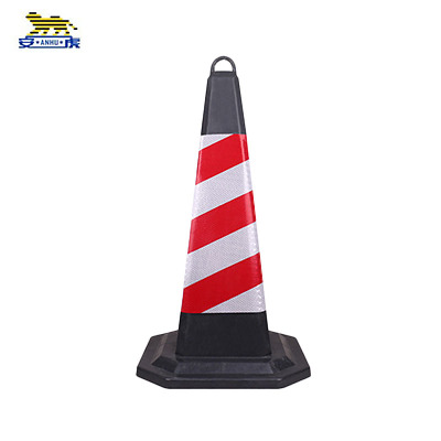 安虎 橡胶路锥 6斤红白条纹 个