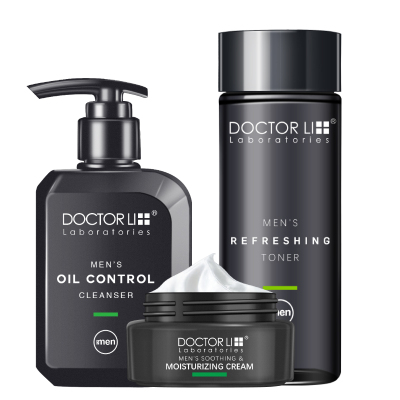 李医生男士护肤品套装控油洗面奶补水去油保湿爽肤水面霜（保湿霜50g+控油祛痘洗面奶洁面乳150g+爽肤水120ml）