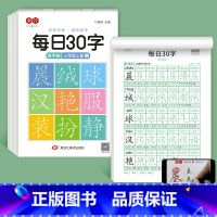 三年级上册3本 [正版]减压同步字帖每日30字一年级字帖上下册语文雷射同步练字帖二三年级人教版小学生每日一练钢笔临摹描红