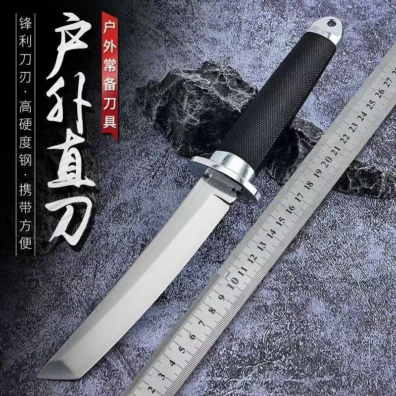 蒙古手把肉小刀随身便携户外高硬度水果刀家用开箱野营直刀具7163