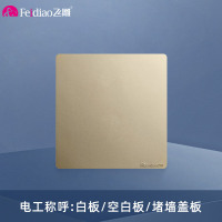 飞雕(FEIDIAO)开关面板A7纯平大板 空白面板 电源墙壁开关空白面板 A7流光金空白面板