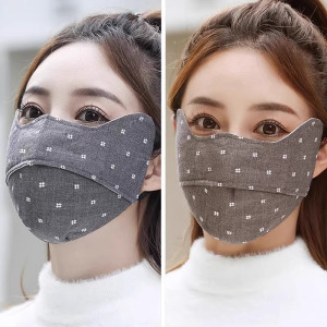 冬季冬天保暖护眼角防寒透气口罩男女纯棉加大防风加厚高颜值