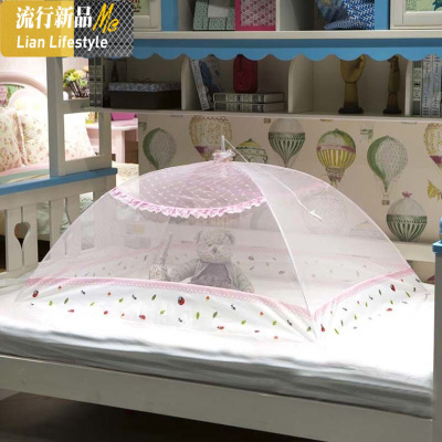 免安装宝宝bb儿童蚊帐落地无底小孩简易可折叠蒙古包儿防蚊罩 三维工匠