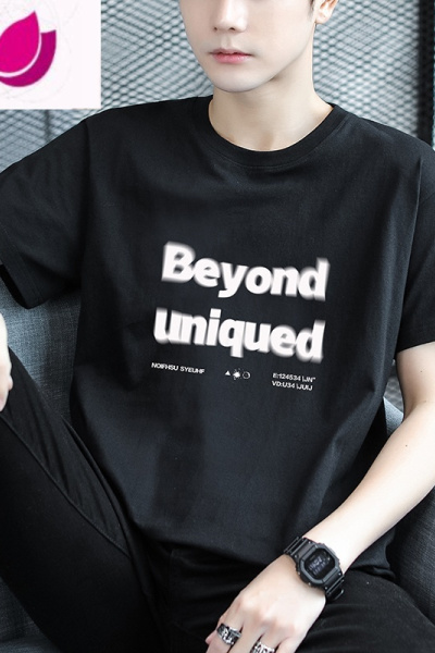 七斓夏季薄款短袖t恤男潮牌青少年半袖体恤初中高中学生帅气夏装上衣