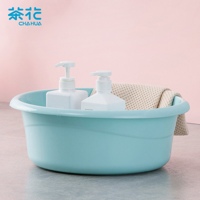 茶花脸盆家用大号塑料洗脸盆学生宿舍用大加厚衣服盆子大盆洗衣盆