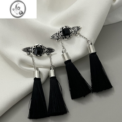 JiMi新娘结婚新中式耳饰高级感复古流苏耳环古风汉服配饰旗袍耳坠女