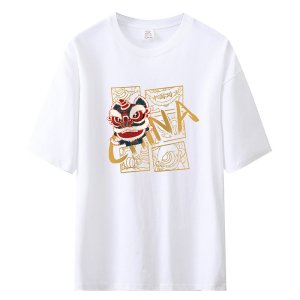 鑫捷登 情侣款230克纯棉印花短袖T恤LWKS-T2309