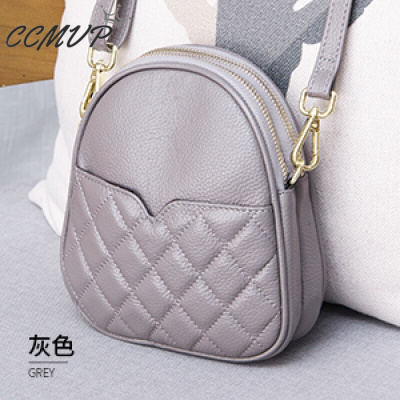 CCMVP品牌自营质量保证-CCMVP休闲品牌女生秋季新款时尚韩版单肩女小手机软皮菱格小挎