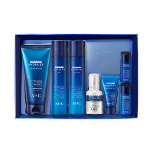 AHC B5玻尿酸水乳精华洗面奶7件套盒 韩国进口 ahc护肤品套装 补水保湿 清洁 七夕情人节礼物