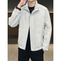 夹克新款宽松潮牌工装衬衫男长袖春秋季休闲衬衣外套拉链开衫