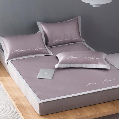 美帮汇夏季冰丝凉席夏天床笠款防滑三件套1.8m1.5米床空调席子软可折叠