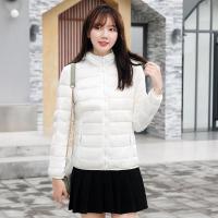 迪鲁奥(DILUAO)40岁50岁妈妈穿的锦纶服轻薄服女士短款2021年新款秋冬季大码白鸭绒薄款外套