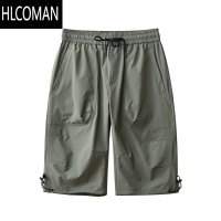 HLCOMAN锦纶男士简约轻薄工装裤短裤 微弹运动休闲七分裤 夏季k