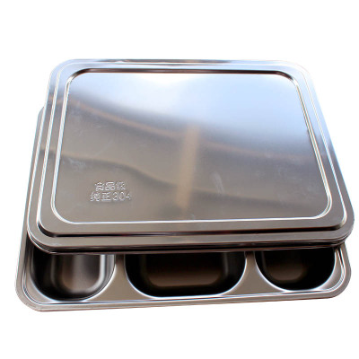 金迪乐不锈钢分格快餐盒餐盘