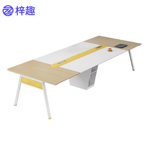 梓趣 会议桌开会谈判桌钢架脚会议台 2400*1200*750mm 张