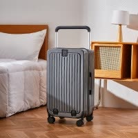 行李箱20寸登机箱女拉杆箱大容量前开盖拉杆箱万向轮26寸男旅行箱