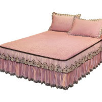 家柏饰(CORATED)床裙冰丝凉席三件套1.8m床夏季可水洗折叠夏天空调软席带米款透气