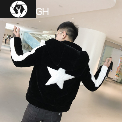 HongZun2020新款潮男网红修身棉衣外套社会人棉服精小伙冬装男时尚袄子棉衣