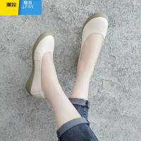 聚范2024春季新款风手工厚底坡跟单鞋软底厚底套脚女鞋护士鞋女