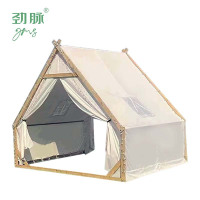 劲脉 露营/旅游/登山帐篷 露营防雨帐篷 米白色-4*3*3M 顶