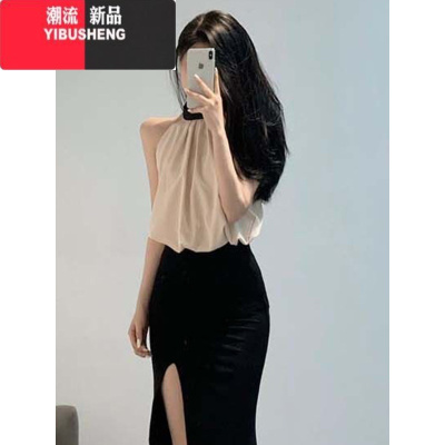 YIBUSHENG季甜辣纯欲连衣裙子成熟御姐女装法式盐系穿搭两件套装裙高级感