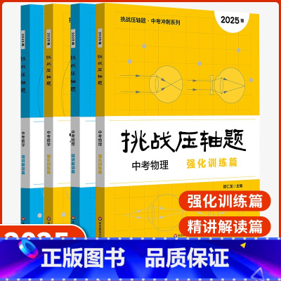 4本[数学+物理]精讲解读+强化训练 初中通用 [正版]2025版挑战压轴题冲刺中考数学物化学轻松入门精讲解读强化训练篇