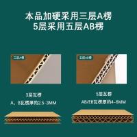 尚佳宜居正方形纸箱批发五层特硬半高纸盒物流搬家大纸箱电商快递打包箱子 55*40*40cm 五层特硬AB